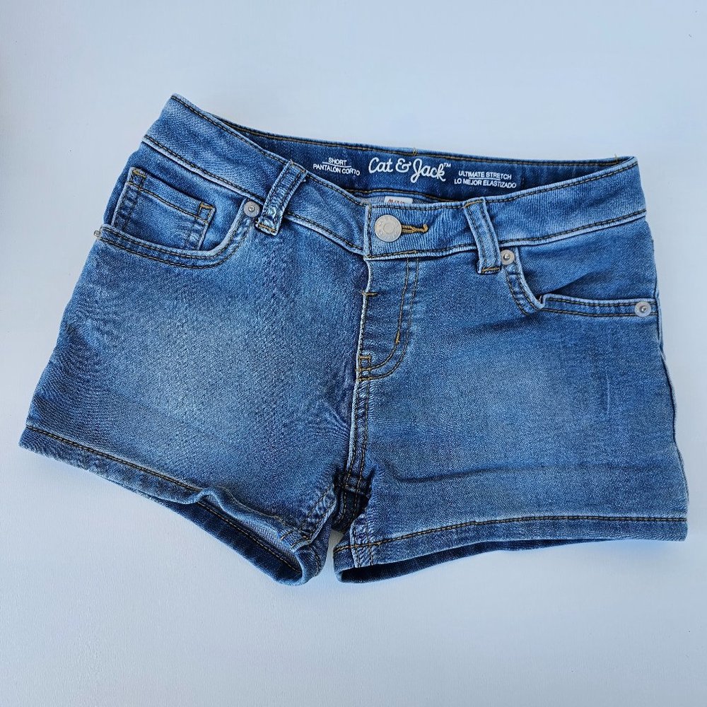 Cat & Jack Ultimate Stretch Shorts Adjustable Waist Girls Size M 7/8